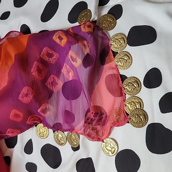 4-way Pareo, scarf, wrap, sarong with one tag, never worn - Picture 4 of 4